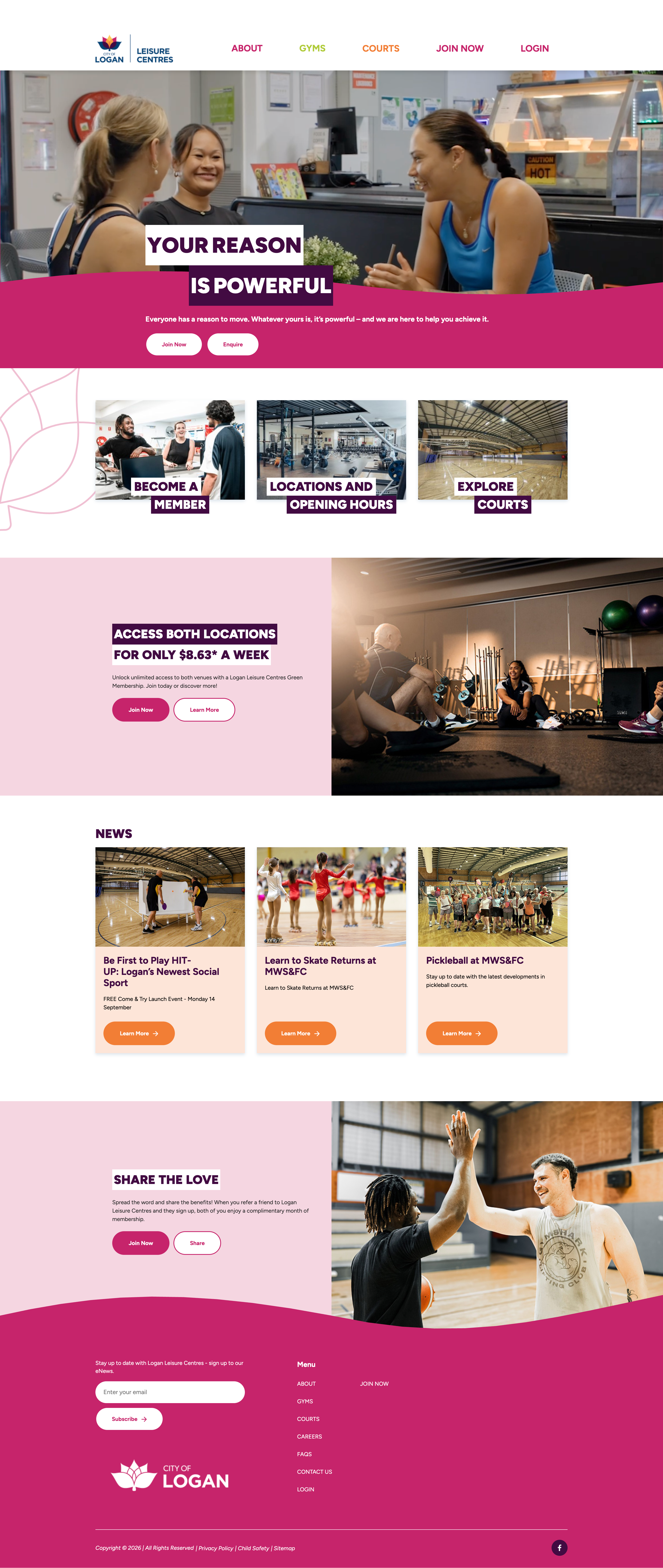 Logan City Council — full desktop site preview
