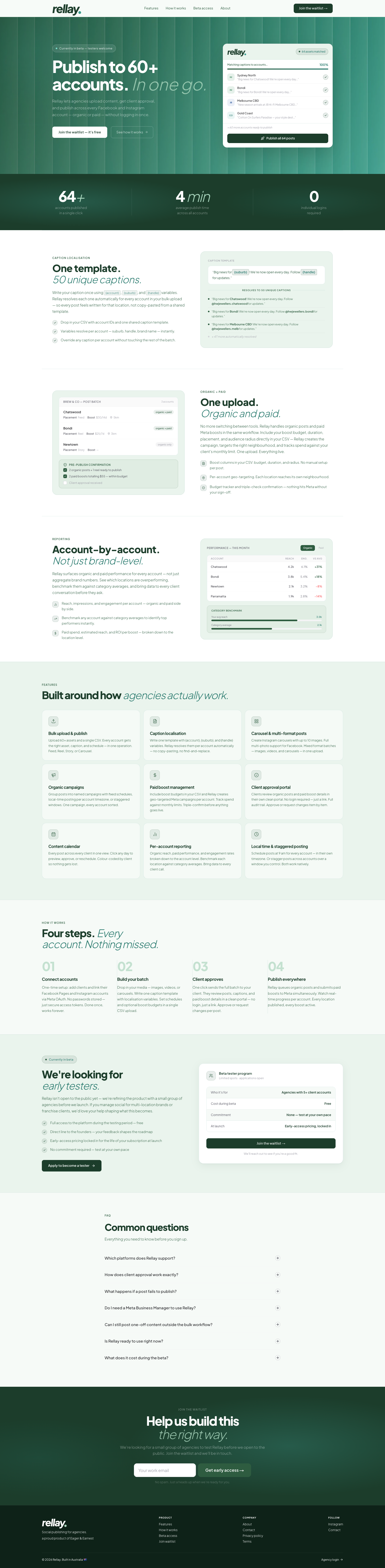 Rellay — full desktop site preview